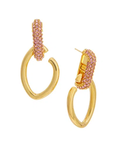 Oscar De La Renta O & Strass Earrings In Gold