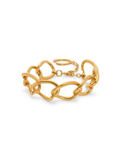 Oscar De La Renta O Chain-link Bracelet In Gold