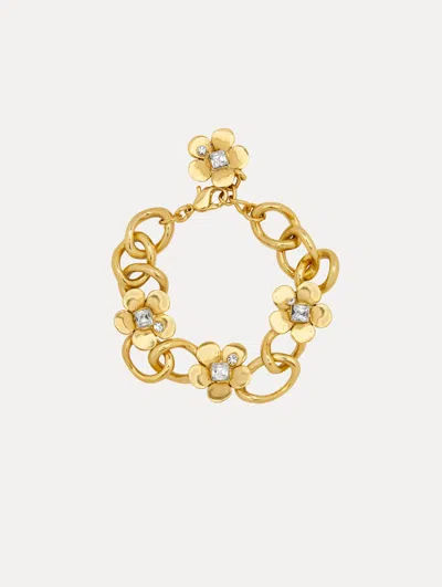 Oscar De La Renta O Chain-link Flower Bracelet