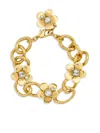 Oscar De La Renta O Chain-link Flower Bracelet In Gold