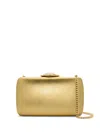 Oscar De La Renta O-clasp Metallic Clutch Bag In Gold