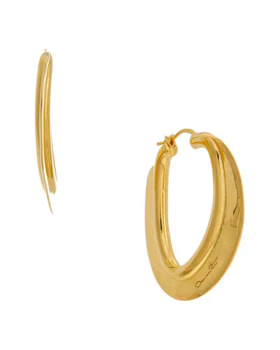 Oscar De La Renta O Disc Hoop Earrings In Transparent
