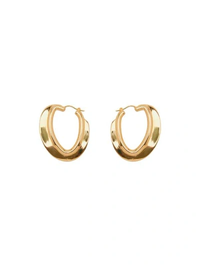 Oscar De La Renta O Disk Hoop Earrings In Gold