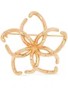 Oscar De La Renta O Flower Brooch In Gold