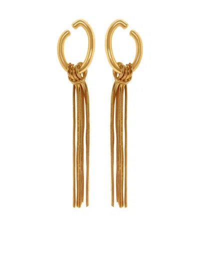 Oscar De La Renta O Knot Earrings In 金色