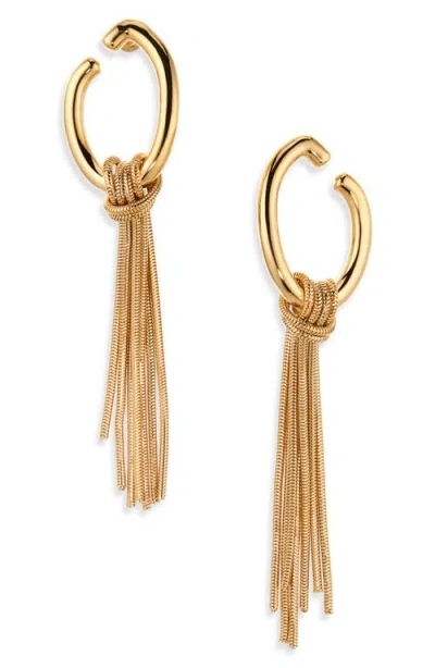 Oscar De La Renta O Knotted Chain Earrings In Gold