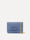 Oscar De La Renta O Pochette Schultertasche In Blue