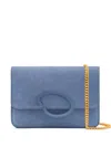 Oscar De La Renta O Pochette Schultertasche In Blue