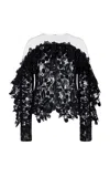 Oscar De La Renta Off-the-shoulder Guipure Top In Black