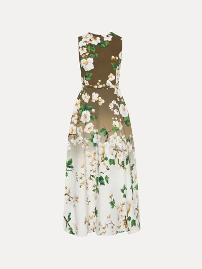 Oscar De La Renta Ombr Cherry Blossom Dress