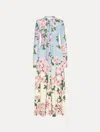 Oscar De La Renta Ombr Cherry Blossom Jersey Dress