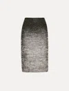 Oscar De La Renta Ombr Lurex Boucl Jacquard Skirt In Brown