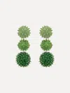 Oscar De La Renta Ombr Pompom Drop Clip-on Earrings