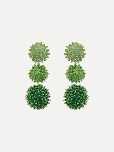 Oscar De La Renta Ombr Pompom Drop Clip-on Earrings