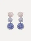 Oscar De La Renta Ombr Pompom Drop Clip-on Earrings