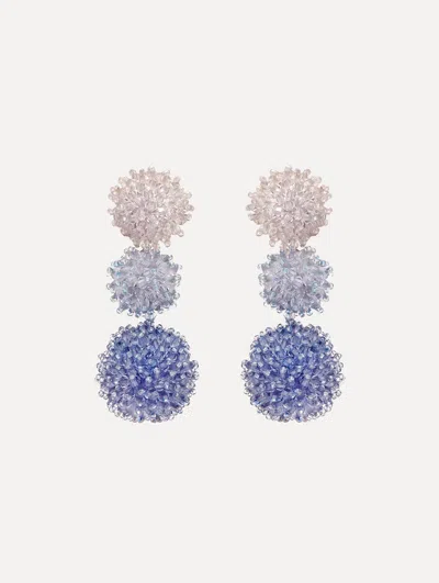 Oscar De La Renta Ombr Pompom Drop Clip-on Earrings