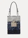 Oscar De La Renta Ombr Sequin Alibi Top Handle Bag In Blue
