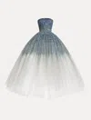 Oscar De La Renta Ombr Sequin Embroidered Ball Gown
