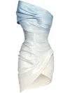 Oscar De La Renta Ombr Lam Cocktail Dress In Multi