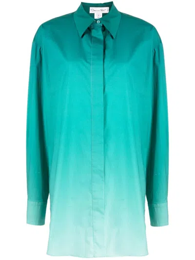 Oscar De La Renta Ombré-effect Shirt Jacket In Grün