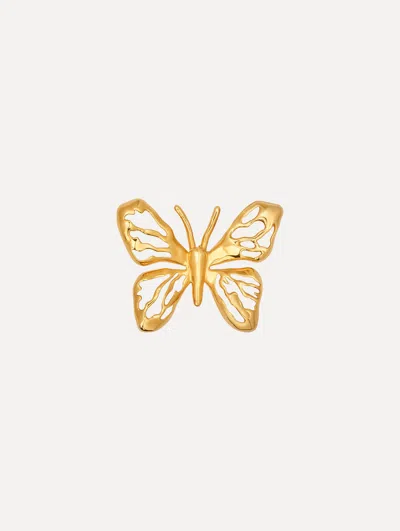 Oscar De La Renta Openwork Butterfly Brooch