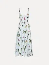 Oscar De La Renta Orchid Cady Inset Maxi Dress
