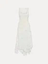 Oscar De La Renta Mixed Media Dress In White