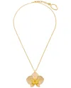 Oscar De La Renta Orchid Necklace In Gold