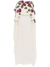 OSCAR DE LA RENTA ORCHID SEQUIN-EMBROIDERED KAFTAN