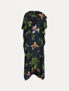 Oscar De La Renta Orchid Silk Twill Kaftan