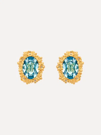 Oscar De La Renta Oval Medallion Clip-on Earrings In Multi