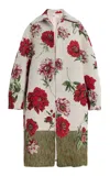 Oscar De La Renta Oversized Cotton-blend Jacquard Coat In Multi