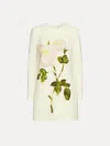 Oscar De La Renta Painted Roses Shift Dress