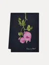 Oscar De La Renta Painted Roses Wool-blend Scarf