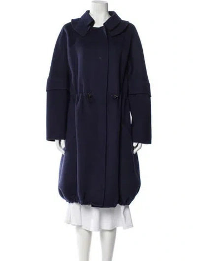 Pre-owned Oscar De La Renta Parka In Blue