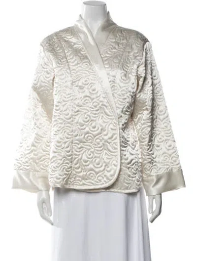 Pre-owned Oscar De La Renta Patterned Evening Jacket In Neutrals