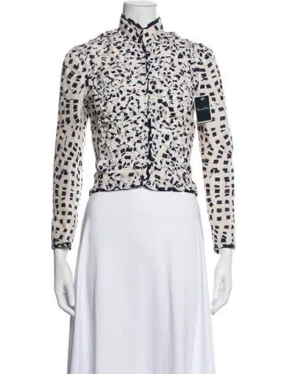 Pre-owned Oscar De La Renta Patterned Jacket In Multicolor
