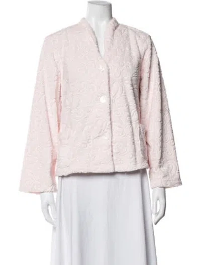 Pre-owned Oscar De La Renta Patterned Jacket In Pink