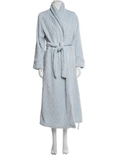 Pre-owned Oscar De La Renta Patterned Robe In Blue