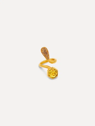 Oscar De La Renta Pav Crystal Twist Ring