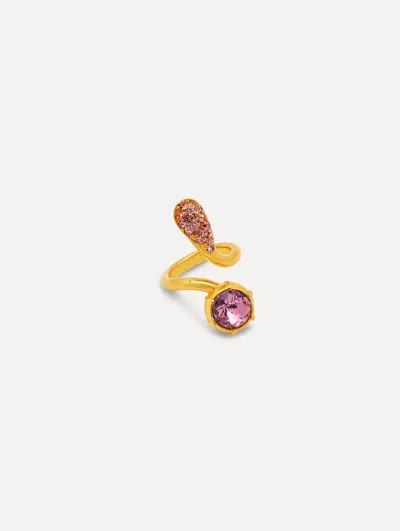 Oscar De La Renta Pav Crystal Twist Ring