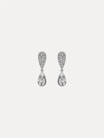 Oscar De La Renta Pav Drop Earrings