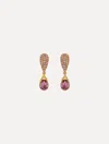 Oscar De La Renta Pav Drop Earrings