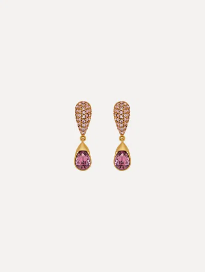 Oscar De La Renta Pav Drop Earrings