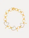 Oscar De La Renta Pav Heart O Chain-link Necklace