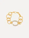 Oscar De La Renta Pav O Chain-link Bracelet