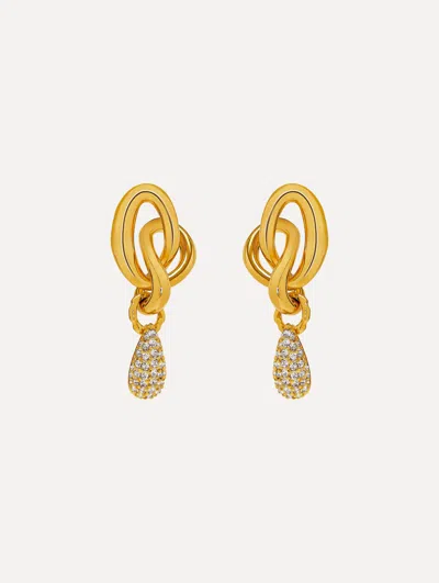 Oscar De La Renta Pav O Knot Earrings