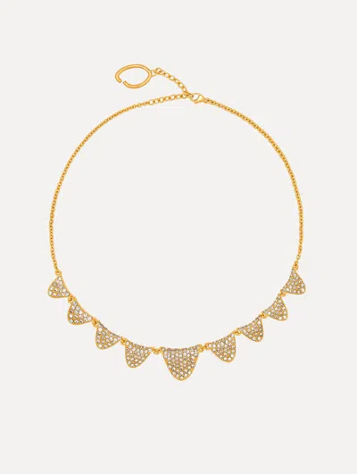 Oscar De La Renta Pav Scallop Necklace