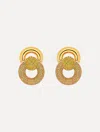 Oscar De La Renta Pav Sphere Drop Clip-on Earrings In Gold
