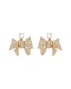 Oscar De La Renta Crystal Pave Bow Earrings